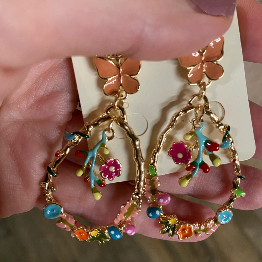 unique enamel earrings